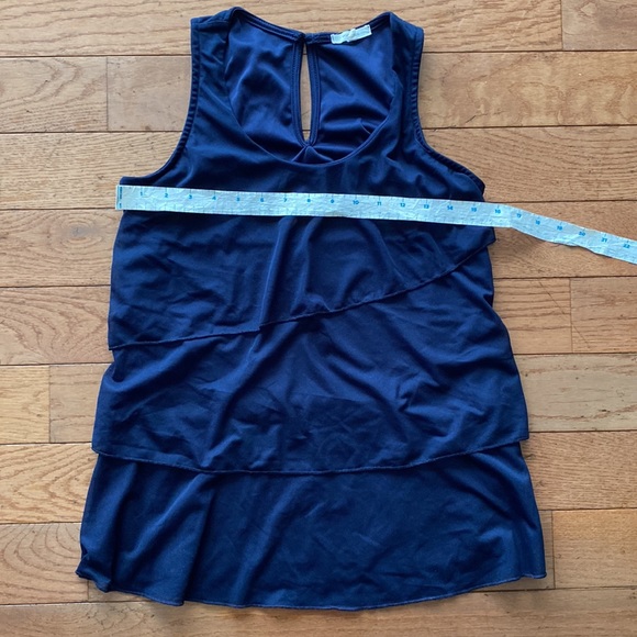 Maurices navy blue layered/tiered sleeveless tank top blouse - Picture 3 of 7